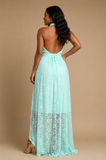 Celeste Lace Halter Maxi Dress