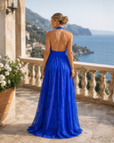 Divine Lace Halter Maxi Dress