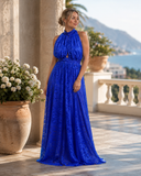 Divine Lace Halter Maxi Dress