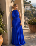 Divine Lace Halter Maxi Dress