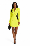 Camille Floral Appliqué Blazer Dress