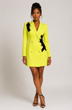 Camille Floral Appliqué Blazer Dress