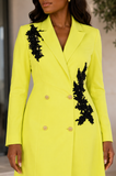 Camille Floral Appliqué Blazer Dress