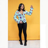 NANCY FLORAL PATTERN CARDIGAN